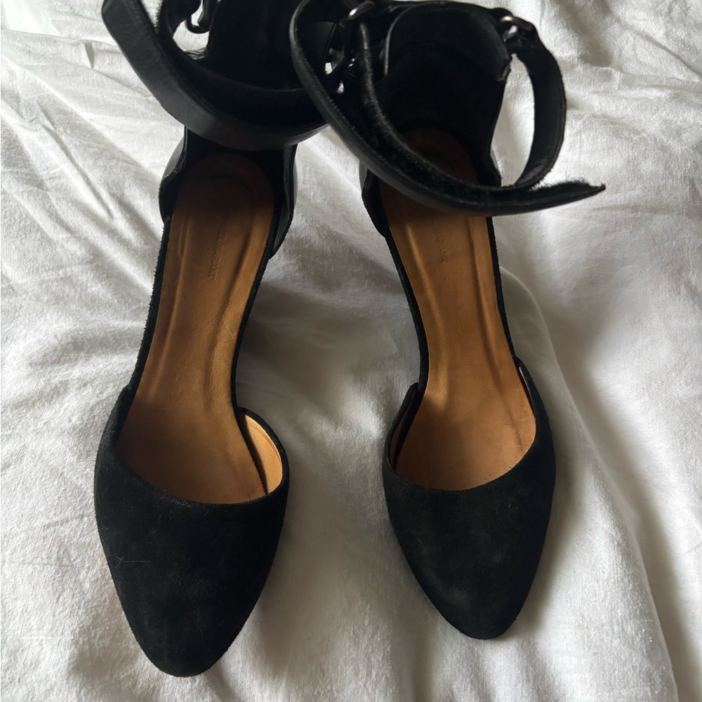 Isabel Marant Black Ankle Strap Heels